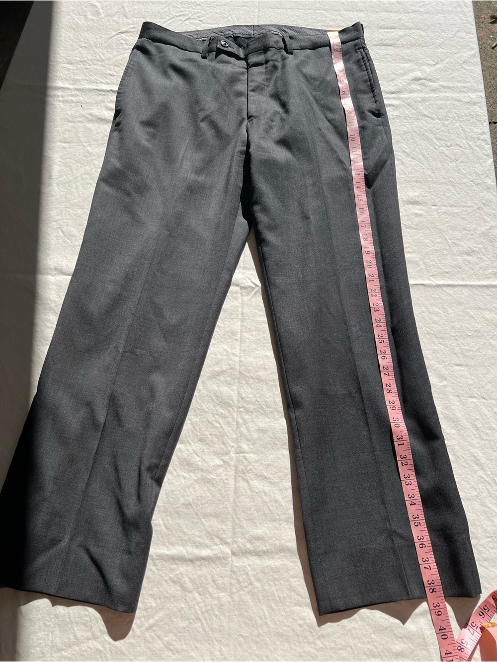 Calvin Klein Men’s 100% Wool Charcoal Gray Dress Pants Trousers ~34x28
